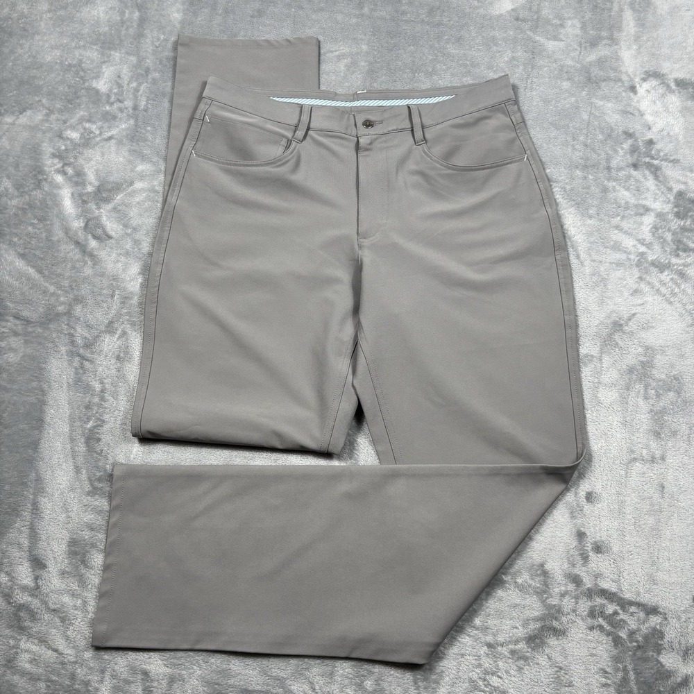 FootJoy Mens Golf Pants Grey Performance 5-Pocket Trousers Athletic Fit 34x34